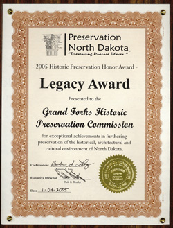 2005 Preservation North Dakota Legacy Award